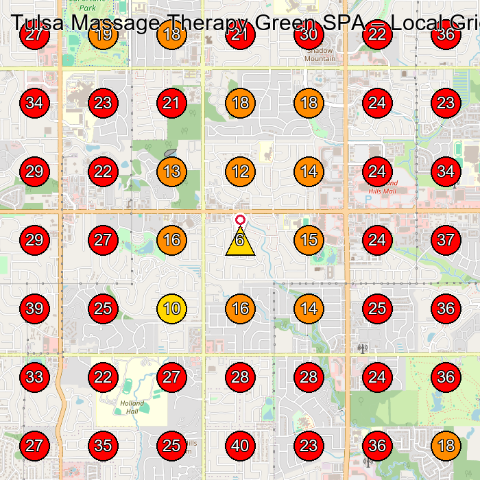Tulsa Massage Therapy Green SPA GeoGrid visibility map for Massage Spa in Tulsa